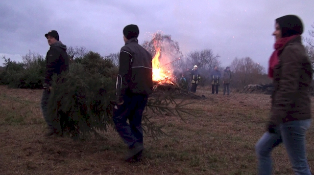 Abholung der Weihnachtsbäume 2012 Karte