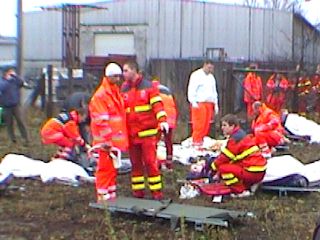 Einweisung der Kameraden kurz vor der Übung