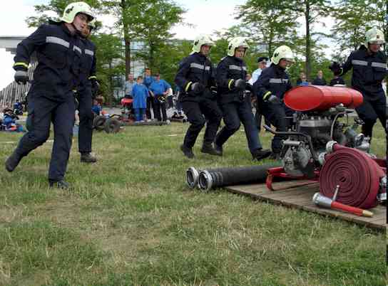 FF Bornim beim Wettkampf