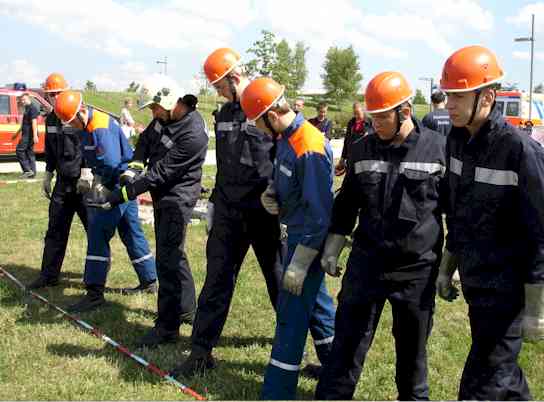 Die Jugendmannschaft vor dem Start