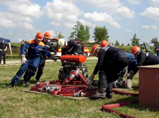 Jugendmannschaft von Bornim beim Wettkampf